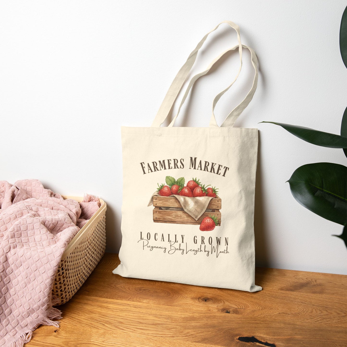 Baby Length Farmers Market Canvas Tote