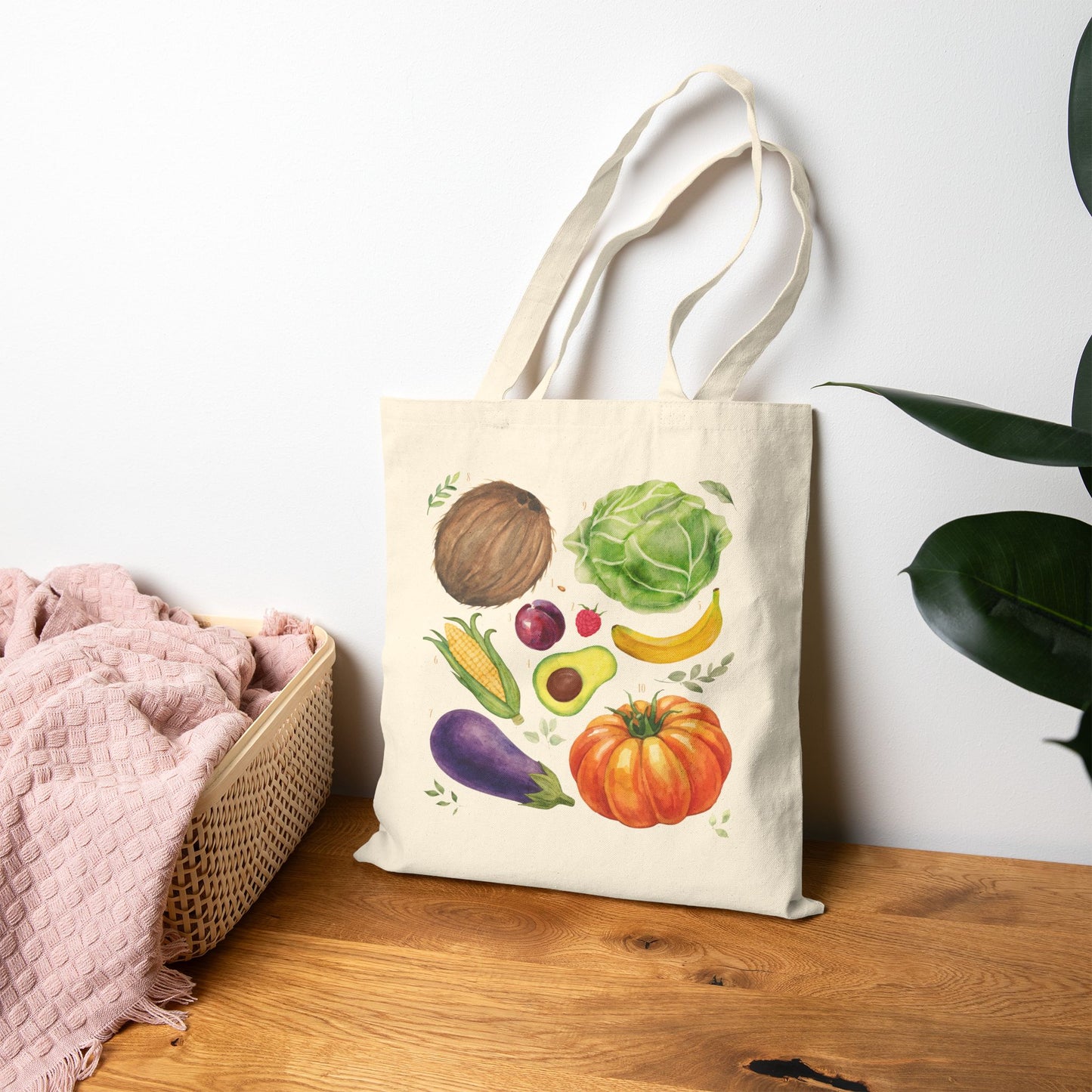 Baby Length Farmers Market Canvas Tote