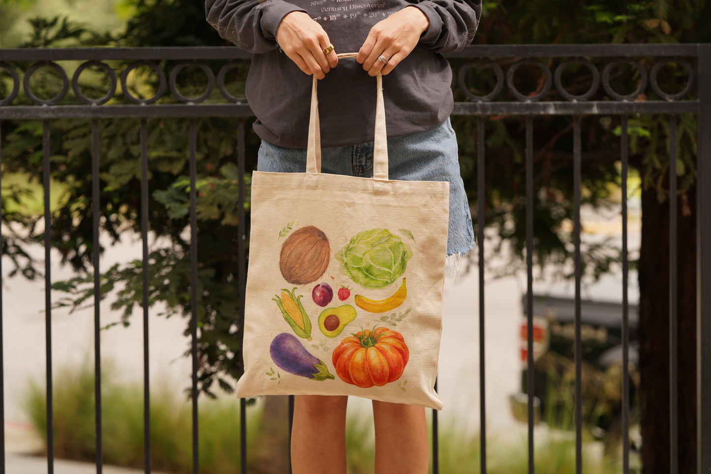 Baby Length Farmers Market Canvas Tote