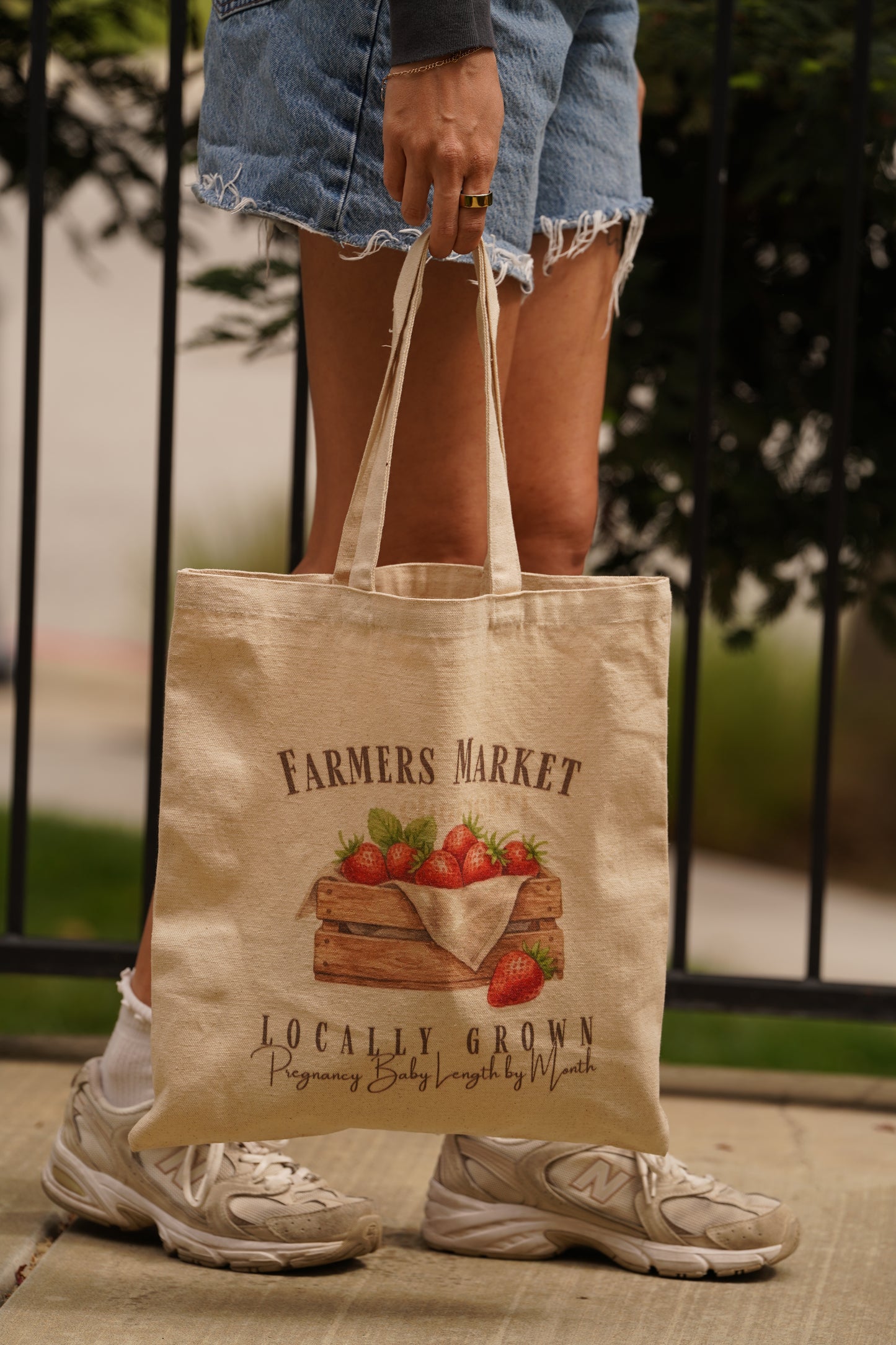 Baby Length Farmers Market Canvas Tote